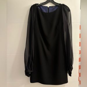 Black Elie Tahari Dress with lace sleeves